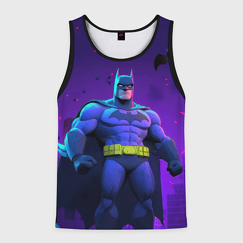 Мужская майка без рукавов Бэтмен объемная модель / 3D-Черный – фото 1