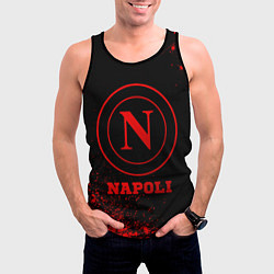 Майка-безрукавка мужская Napoli - red gradient, цвет: 3D-черный — фото 2
