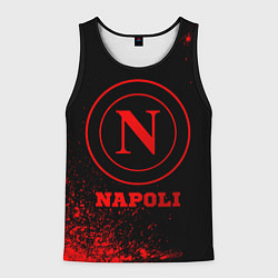 Майка-безрукавка мужская Napoli - red gradient, цвет: 3D-черный