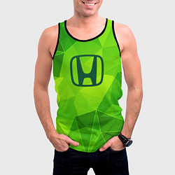 Майка-безрукавка мужская Honda green poly, цвет: 3D-черный — фото 2