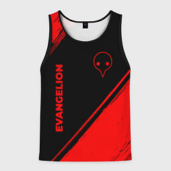 Майка-безрукавка мужская Evangelion - red gradient вертикально, цвет: 3D-черный