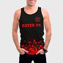 Майка-безрукавка мужская Bayer 04 - red gradient посередине, цвет: 3D-черный — фото 2