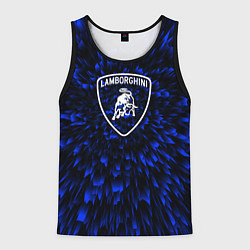 Майка-безрукавка мужская Lamborghini blue energy, цвет: 3D-черный