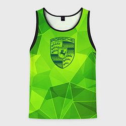 Майка-безрукавка мужская Porsche green poly, цвет: 3D-черный