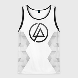 Майка-безрукавка мужская Linkin Park white poly, цвет: 3D-черный