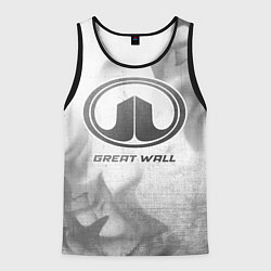 Майка-безрукавка мужская Great Wall - white gradient, цвет: 3D-черный
