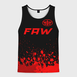 Майка-безрукавка мужская FAW - red gradient посередине, цвет: 3D-черный