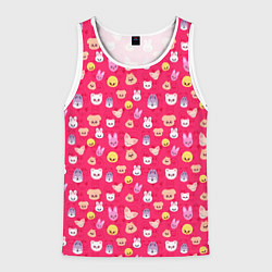 Майка-безрукавка мужская Skzoo pattern pink, цвет: 3D-белый