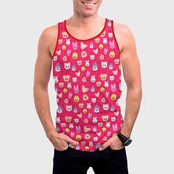 Майка-безрукавка мужская Skzoo pattern pink, цвет: 3D-красный — фото 2