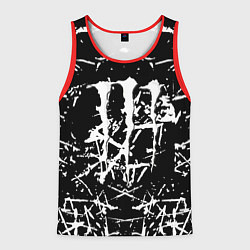 Мужская майка без рукавов Monster energy белые штрихи краско