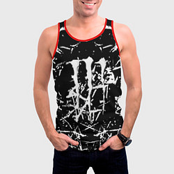 Майка-безрукавка мужская Monster energy белые штрихи краско, цвет: 3D-красный — фото 2