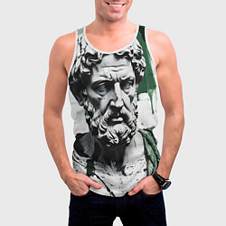 Майка-безрукавка мужская Зарисовка античной статуи, цвет: 3D-белый — фото 2