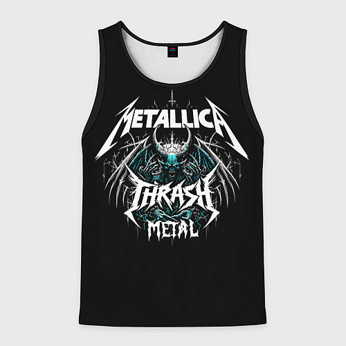 Мужская майка без рукавов Metallica group - thrash metal style / 3D-Черный – фото 1