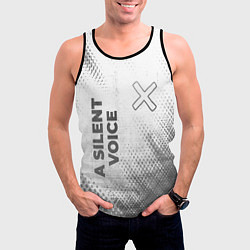 Майка-безрукавка мужская A Silent Voice - white gradient вертикально, цвет: 3D-черный — фото 2