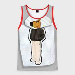 Майка-безрукавка мужская Чиловый парень - свидетель мем, цвет: 3D-красный