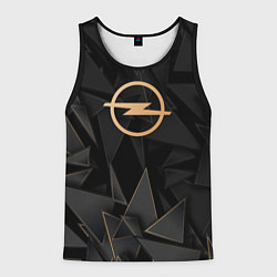 Майка-безрукавка мужская Opel golden poly, цвет: 3D-черный