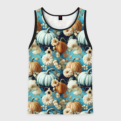 Мужская майка без рукавов Маленькие тыковки / 3D-Черный – фото 1