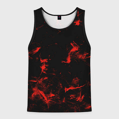 Мужская майка без рукавов Color red black / 3D-Черный – фото 1