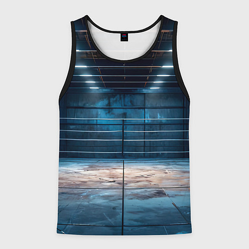 Мужская майка без рукавов Бойцовский спортзал / 3D-Черный – фото 1