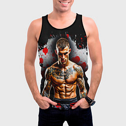 Майка-безрукавка мужская Дастин Порье на черном, цвет: 3D-черный — фото 2