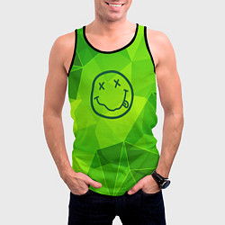 Майка-безрукавка мужская Nirvana green poly, цвет: 3D-черный — фото 2