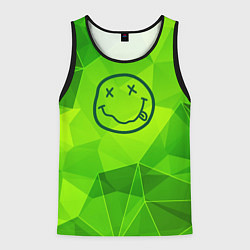 Майка-безрукавка мужская Nirvana green poly, цвет: 3D-черный