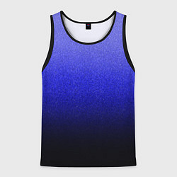 Мужская майка без рукавов Градиент индиго из синего в чёрный