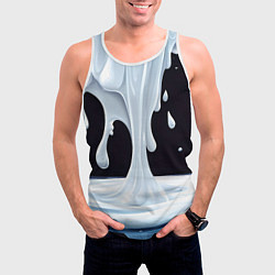 Майка-безрукавка мужская Молочная текстура, цвет: 3D-белый — фото 2