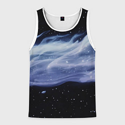 Мужская майка без рукавов Синяя волна в космосе - текстура