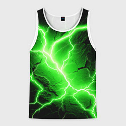 Мужская майка без рукавов Color green black