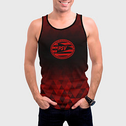Майка-безрукавка мужская PSV red poly, цвет: 3D-черный — фото 2