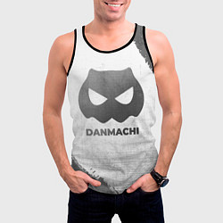 Майка-безрукавка мужская DanMachi - white gradient, цвет: 3D-черный — фото 2