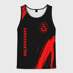 Майка-безрукавка мужская Galatasaray - red gradient вертикально, цвет: 3D-черный