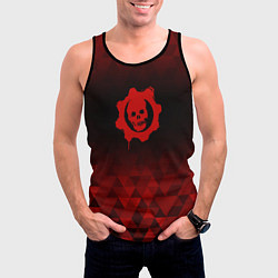 Майка-безрукавка мужская Gears of War red poly, цвет: 3D-черный — фото 2