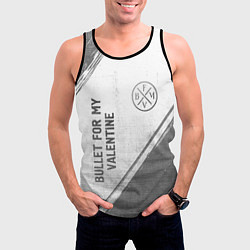 Майка-безрукавка мужская Bullet For My Valentine - white gradient вертикаль, цвет: 3D-черный — фото 2