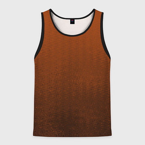 Мужская майка без рукавов Красно-коричневый текстурированный градиент / 3D-Черный – фото 1