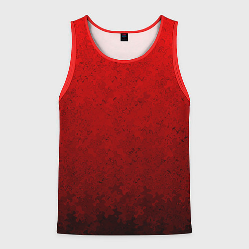 Мужская майка без рукавов Градиент красный текстурированный в тёмный / 3D-Красный – фото 1