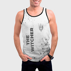 Майка-безрукавка мужская The Witcher - white gradient вертикально, цвет: 3D-черный — фото 2