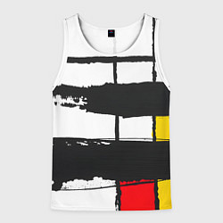 Майка-безрукавка мужская В стиле пита мондриана, цвет: 3D-белый