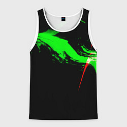 Мужская майка без рукавов Color black green red