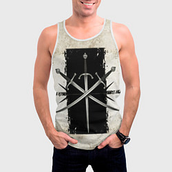 Майка-безрукавка мужская Тяжёлое клинковое оружие для фехтования, цвет: 3D-белый — фото 2