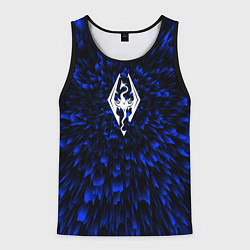 Мужская майка без рукавов Skyrim blue energy