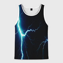 Мужская майка без рукавов Lightning light blue