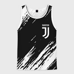 Майка-безрукавка мужская Juventus штрихи красок, цвет: 3D-белый