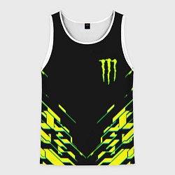 Майка-безрукавка мужская Monster energy кислотная геометрия, цвет: 3D-белый