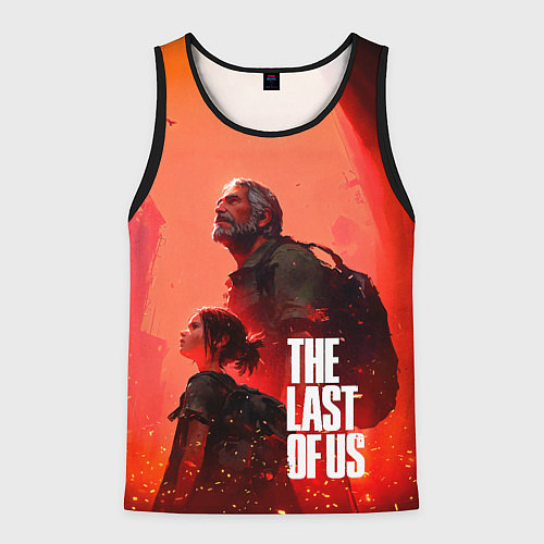 Мужская майка без рукавов The last of us Joel Ellie / 3D-Черный – фото 1