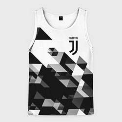 Майка-безрукавка мужская Juventus geometry black, цвет: 3D-белый