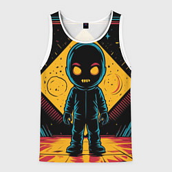 Майка-безрукавка мужская Недовольный инопланетянин, цвет: 3D-белый