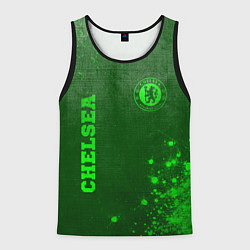 Майка-безрукавка мужская Chelsea - green gradient вертикально, цвет: 3D-черный