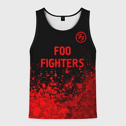 Майка-безрукавка мужская Foo Fighters - red gradient посередине, цвет: 3D-черный